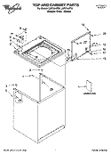 TOP AND CABINET PARTS Diagram and Parts List for LXR7244PQ0  Whirlpool Washer