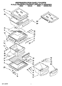 REFRIGERATOR SHELF PARTS Diagram and Parts List for KSRG22FKWH19  KitchenAid Refrigerator