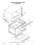 CABINET AND HINGE Diagram and Parts List for MW8500XS1  Whirlpool Microwave