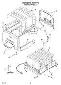 HOUSING PARTS Diagram and Parts List for 4KPTT890PM1  KitchenAid Toaster