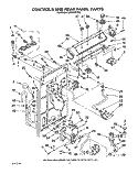 CONTROLS AND REAR PANEL Diagram and Parts List for LA5705XTW2  Whirlpool Washer