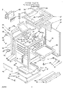 OVEN Diagram and Parts List for SF387PEYQ7  Whirlpool Range
