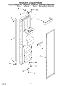 FREEZER DOOR Diagram and Parts List for KSRU25ILBT01  KitchenAid Refrigerator