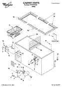 CABINET PARTS Diagram and Parts List for EH150FXRQ00  Whirlpool Freezer