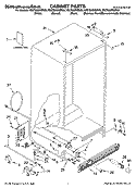 CABINET PARTS Diagram and Parts List for KSCS23INBL00  KitchenAid Refrigerator
