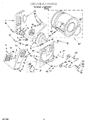 SECTION Diagram and Parts List for LER3634EW0  Whirlpool Dryer
