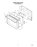 OVEN DOOR, LITERATURE Diagram and Parts List for KEBI170SBL1  KitchenAid Wall Oven