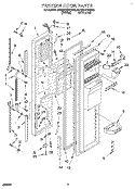 FREEZER DOOR Diagram and Parts List for 3ED22DQXBN02  Whirlpool Refrigerator