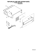 TOP GRILLE AND UNIT COVER PARTS Diagram and Parts List for KSSC36QTS00  KitchenAid Refrigerator