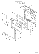 DOOR, LIT/OPTIONAL Diagram and Parts List for FES364EN0  Whirlpool Range