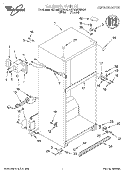 CABINET Diagram and Parts List for 4ET16NKXEN00  Whirlpool Refrigerator