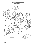AIR FLOW AND CONTROL Diagram and Parts List for ACQ052XA0  Whirlpool Air Conditioner