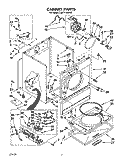 CABINET Diagram and Parts List for LG5771XWN0  Whirlpool Dryer