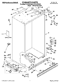CABINET PARTS Diagram and Parts List for KSSS42FMX01  KitchenAid Refrigerator