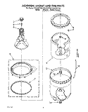 AGITATOR, BASKET AND TUB Diagram and Parts List for CA2452XTG0  Whirlpool Washer