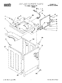 TOP AND CABINET Diagram and Parts List for CCW2762EW0  Whirlpool Washer