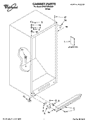CABINET PARTS Diagram and Parts List for EV181NCRCQ01  Whirlpool Freezer
