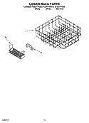 LOWER RACK PARTS Diagram and Parts List for KUDI01FKBL0  KitchenAid Dishwasher