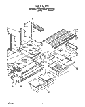SHELF, LIT/OPTIONAL Diagram and Parts List for ET25PKXXN00  Whirlpool Refrigerator