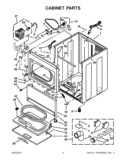 CABINET PARTS Diagram and Parts List for 7MWGD5600BW0  Whirlpool Dryer