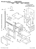 OVEN, LITERATURE Diagram and Parts List for KEMS377GBL4  KitchenAid Microwave Oven Combo