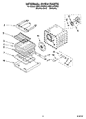 INTERNAL OVEN PARTS Diagram and Parts List for KEBV107PMT00  KitchenAid Wall Oven
