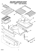 Part Location Diagram of 9761032 Whirlpool Liner, Drawer