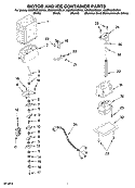 MOTOR AND ICE CONTAINER PARTS Diagram and Parts List for KSRP25FSSS01  KitchenAid Refrigerator