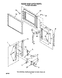 DOOR AND LATCH Diagram and Parts List for KCMS135SBL5  KitchenAid Microwave