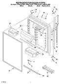 REFRIGERATOR DOOR PARTS Diagram and Parts List for KTRS21KLWH01  KitchenAid Refrigerator