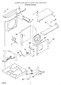 AIR FLOW AND CONTROL Diagram and Parts List for CA14WC00  Whirlpool Air Conditioner