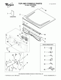 TOP AND CONSOLE PARTS Diagram and Parts List for WGD9150WW0  Whirlpool Dryer