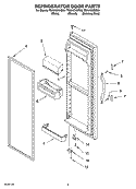 REFRIGERATOR DOOR PARTS Diagram and Parts List for TS25AGXNS00  Estate Refrigerator