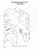 REFRIGERATOR LINER PARTS Diagram and Parts List for KFIS20XVMS3  KitchenAid Refrigerator
