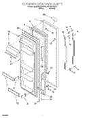 REFRIGERATOR DOOR Diagram and Parts List for RS20DKXFN01  Roper Refrigerator
