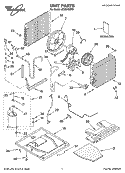 UNIT PARTS Diagram and Parts List for ACQ249XR3  Whirlpool Air Conditioner