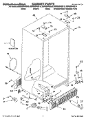 CABINET PARTS Diagram and Parts List for KSRD25FKBT16  KitchenAid Refrigerator