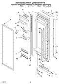 REFRIGERATOR DOOR PARTS Diagram and Parts List for KSBS25FKBL02  KitchenAid Refrigerator