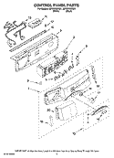 CONTROL PANEL PARTS Diagram and Parts List for MFW9700SB1  Whirlpool Washer
