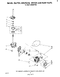 BRAKE, CLUTCH, GEARCASE, MOTOR AND PUMP Diagram and Parts List for LA6400XPW0  Whirlpool Washer
