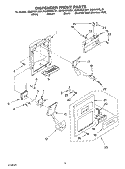 DISPENSER FRONT PARTS Diagram and Parts List for GS5SHGXLQ01  Whirlpool Refrigerator