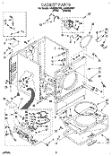 CABINET Diagram and Parts List for LGR6646BW1  Whirlpool Dryer