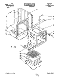 OVEN Diagram and Parts List for RB100PXYB3  Whirlpool Wall Oven