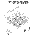 UPPER RACK AND TRACK PARTS Diagram and Parts List for KUDI02IRWH4  KitchenAid Dishwasher