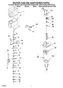 MOTOR AND ICE CONTAINER Diagram and Parts List for GS2SHAXLS02  Whirlpool Refrigerator