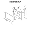 FREEZER DOOR, OPTIONAL Diagram and Parts List for KTRS21KFAL00  KitchenAid Refrigerator