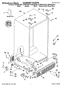 CABINET PARTS Diagram and Parts List for KSRA25ILBU13  KitchenAid Refrigerator