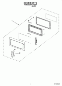 DOOR PARTS Diagram and Parts List for MH1170XSB4  Whirlpool Microwave