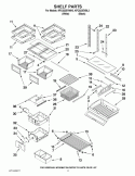 SHELF PARTS Diagram and Parts List for KFCS22EVBL3  KitchenAid Refrigerator