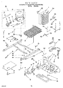 UNIT Diagram and Parts List for 8ED22PQXDW00  Whirlpool Refrigerator